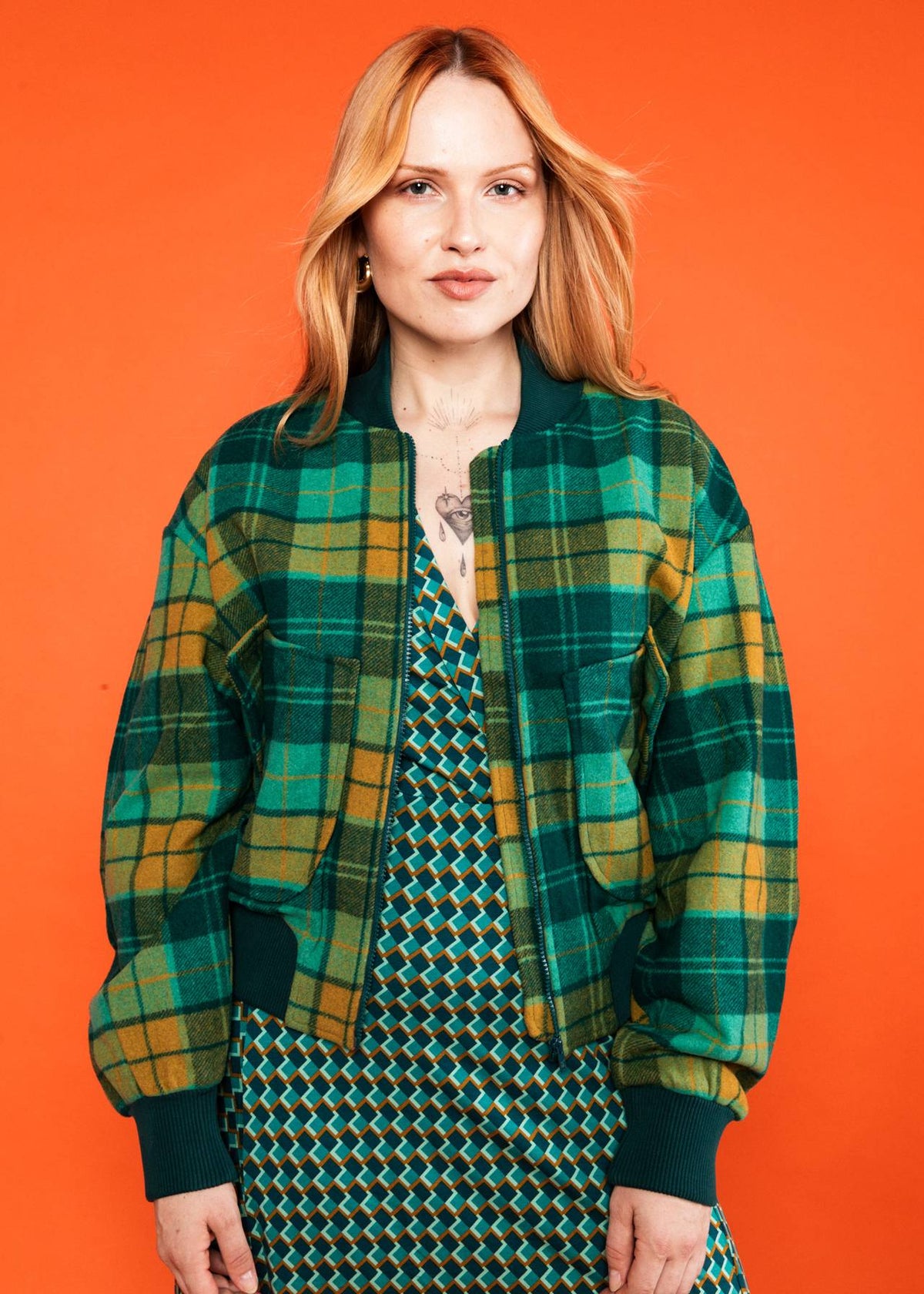 Blutsgeschwister The Blenley Sassy Check Blouson Jacket