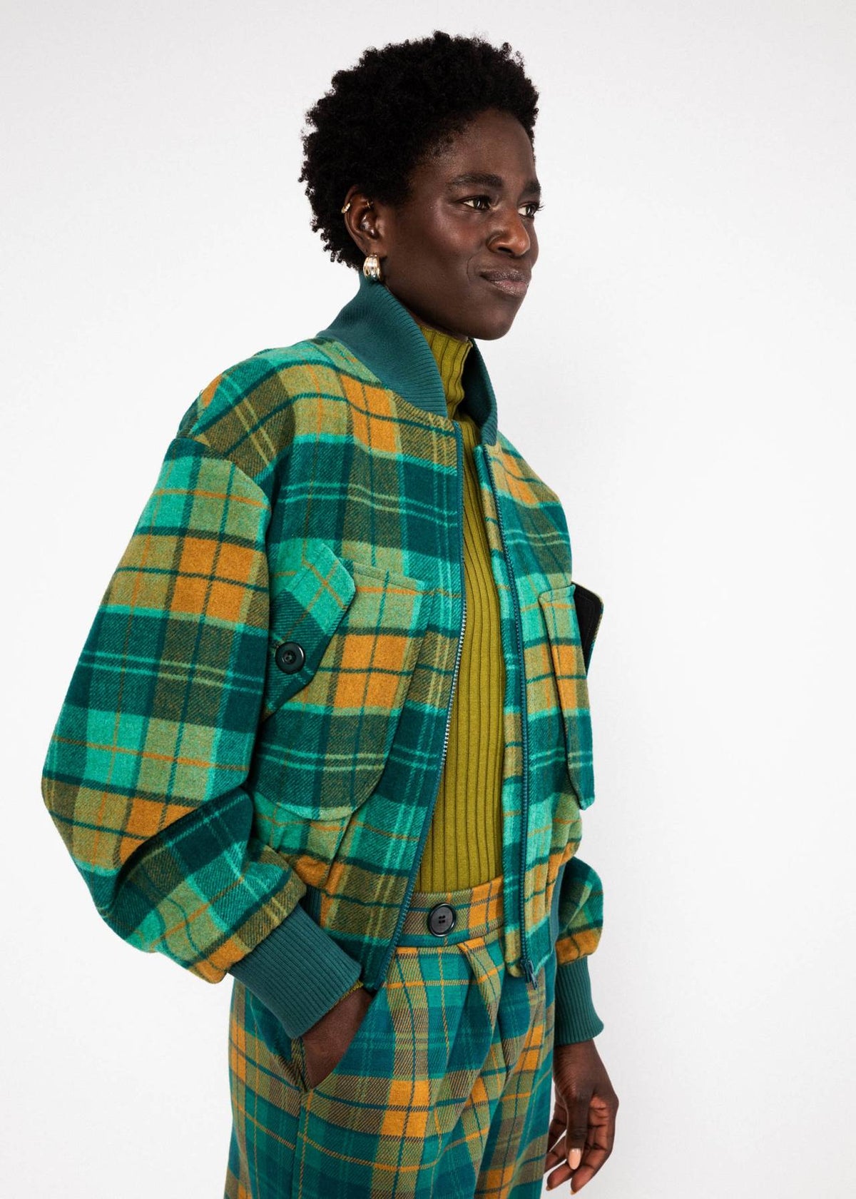 Blutsgeschwister The Blenley Sassy Check Blouson Jacket
