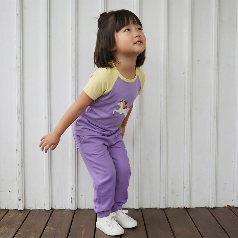 Maxomorra Unicorn Single Print Organic Cotton Short Sleeved Top