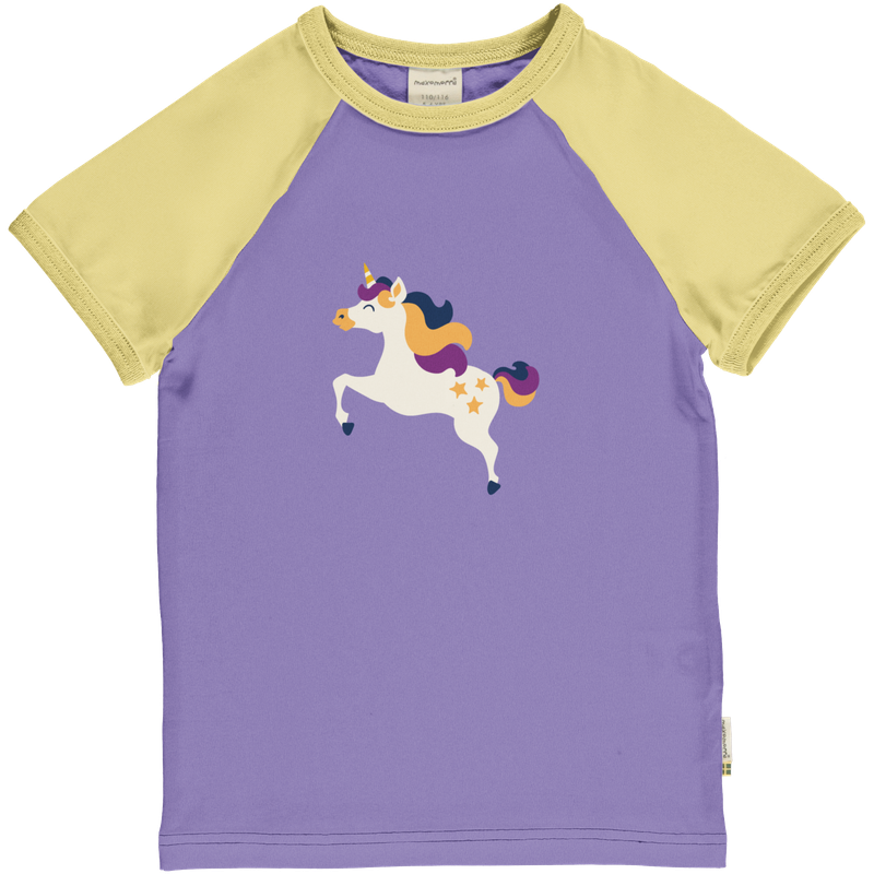 Maxomorra Unicorn Single Print Organic Cotton Short Sleeved Top