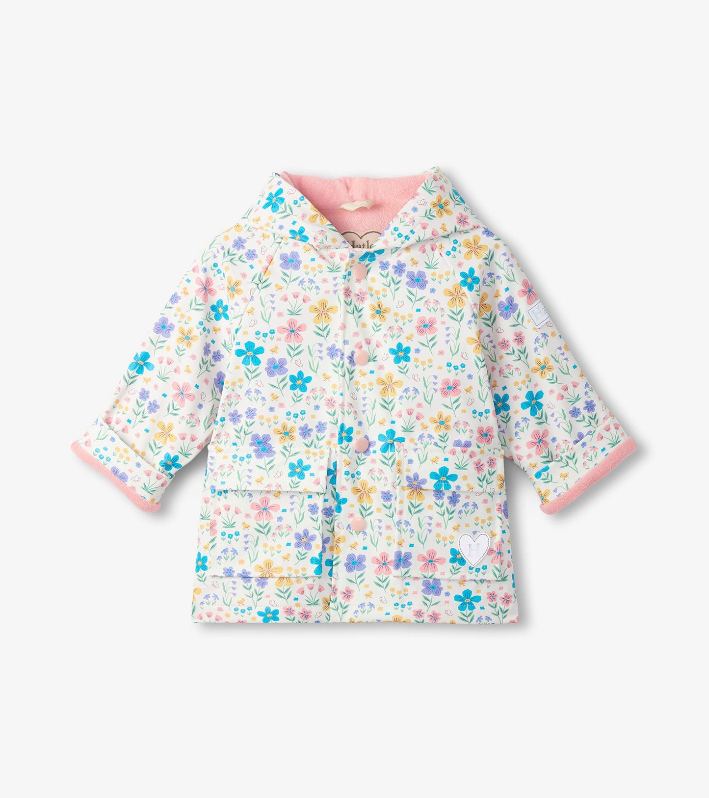 Hatley Little Garden Chicks Snap Lined Raincoat